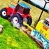 Chained Tractor Towing Train Simulator
